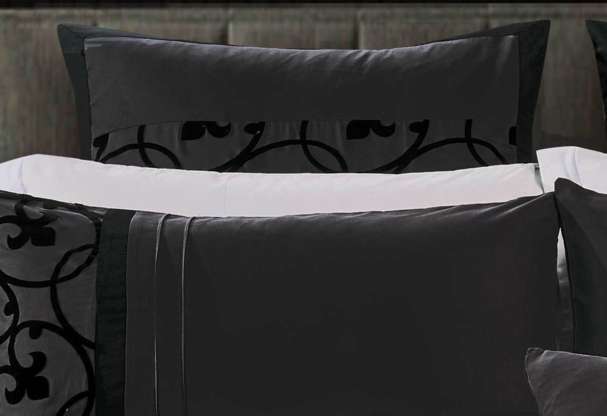 Luxton Dursley Charcoal Quilt Cover Set Luxton