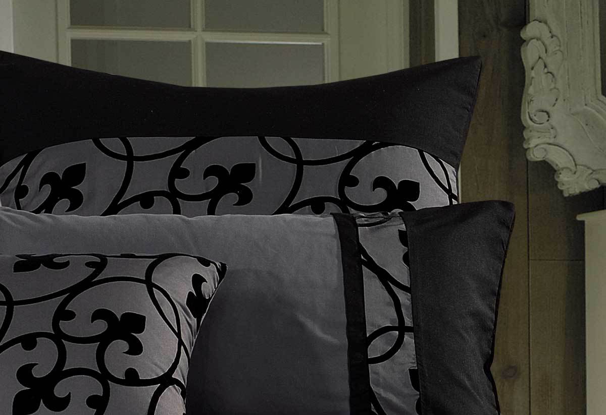 Luxton Lyde Charcoal Quilt Cover Set Luxton