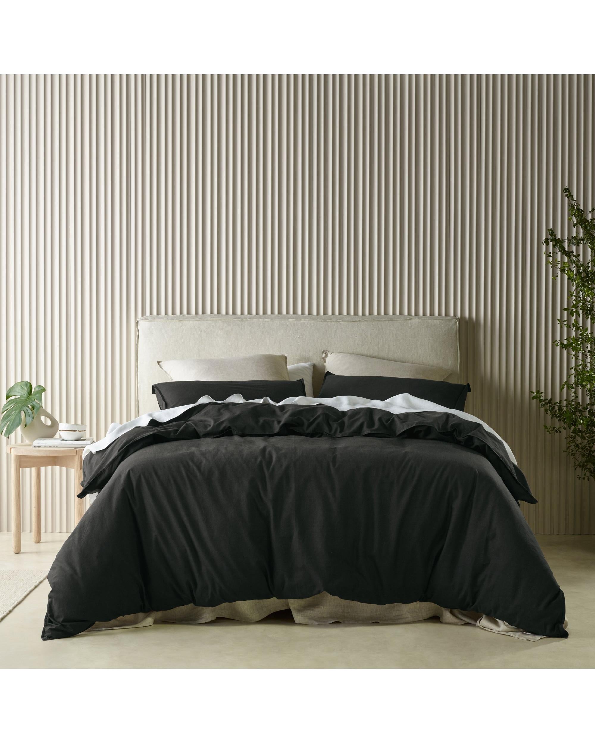 Bianca Bedding Acacia Charcoal Quilt Cover Set Bianca Bedding