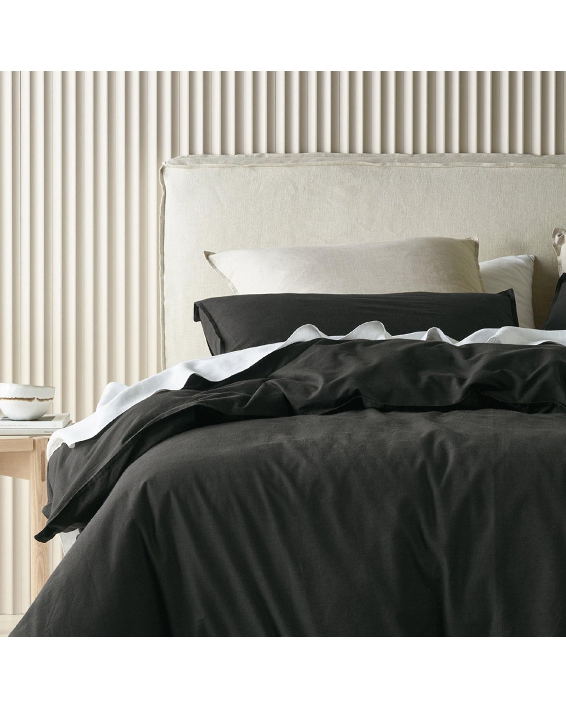 Bianca Bedding Acacia Charcoal Quilt Cover Set Bianca Bedding