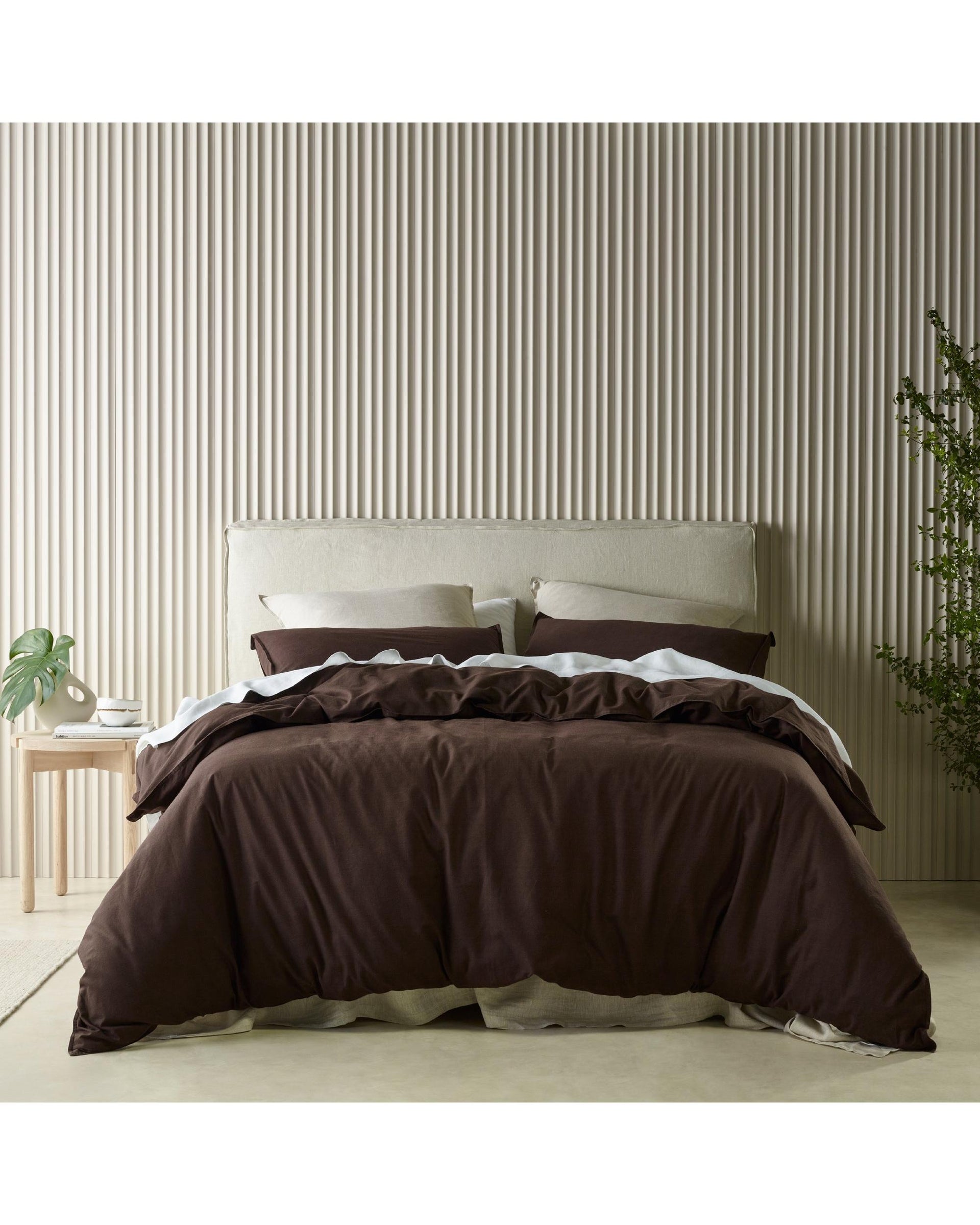 Bianca Bedding Acacia Chocolate Quilt Cover Set Bianca Bedding