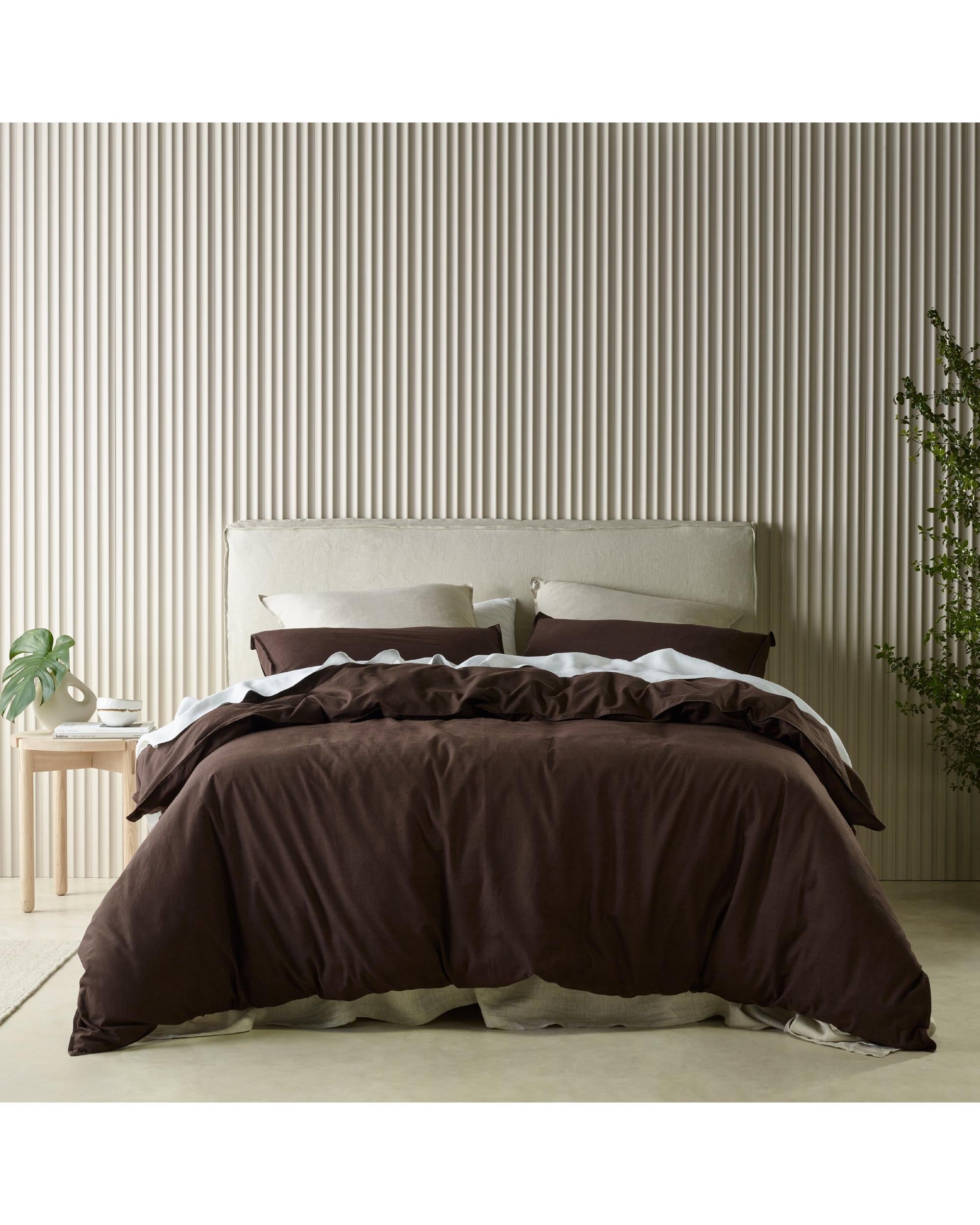 Bianca Bedding Acacia Chocolate Quilt Cover Set Bianca Bedding