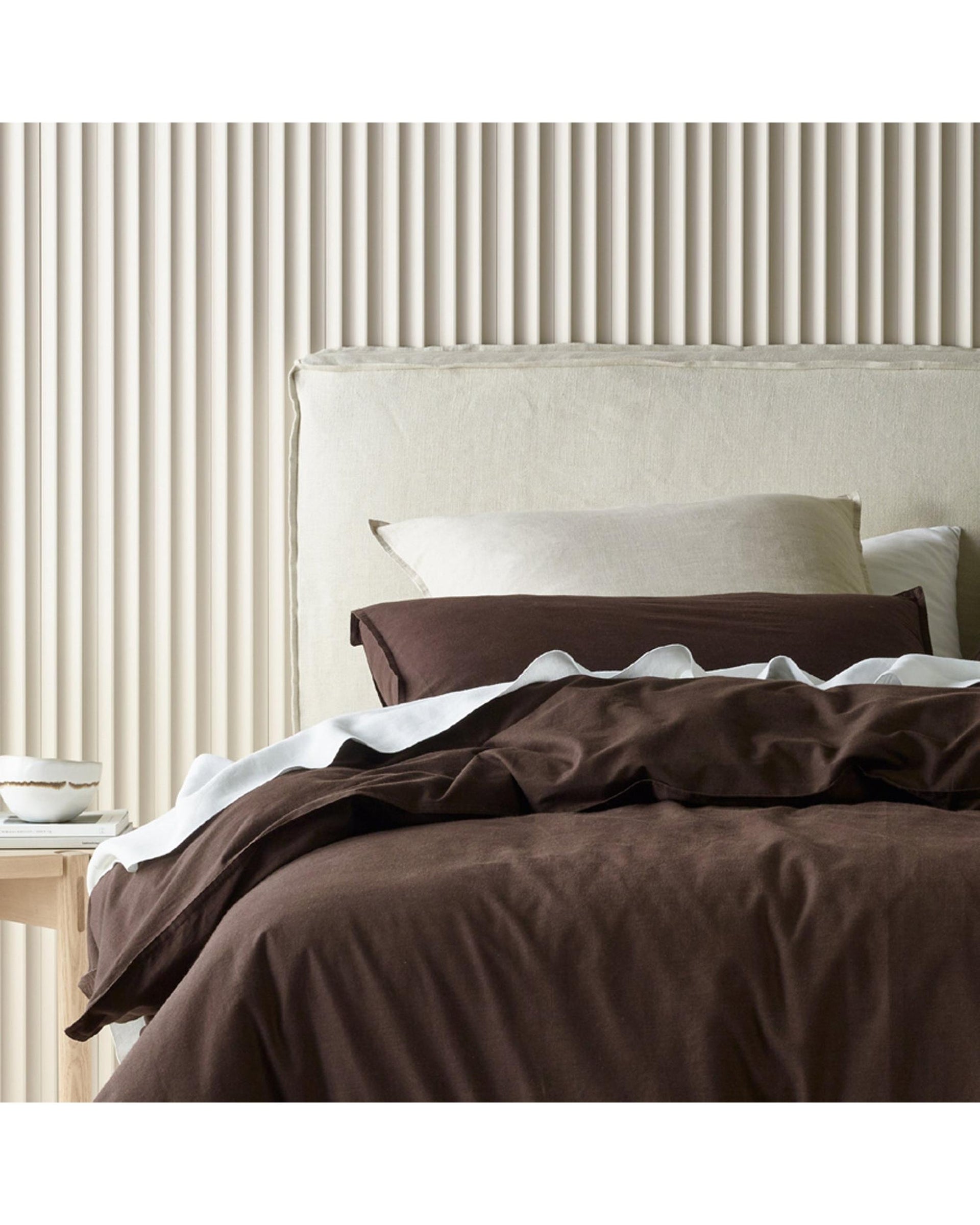 Bianca Bedding Acacia Chocolate Quilt Cover Set Bianca Bedding