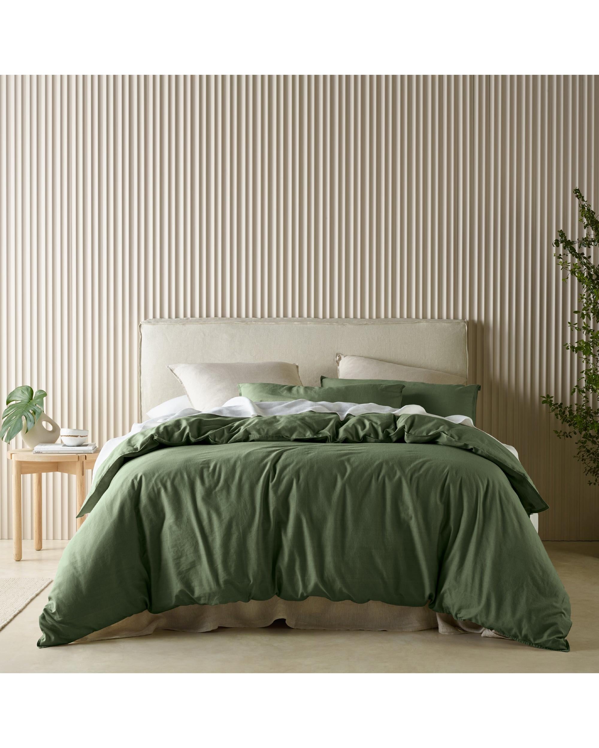 Bianca Bedding Acacia Olive Quilt Cover Set Bianca Bedding