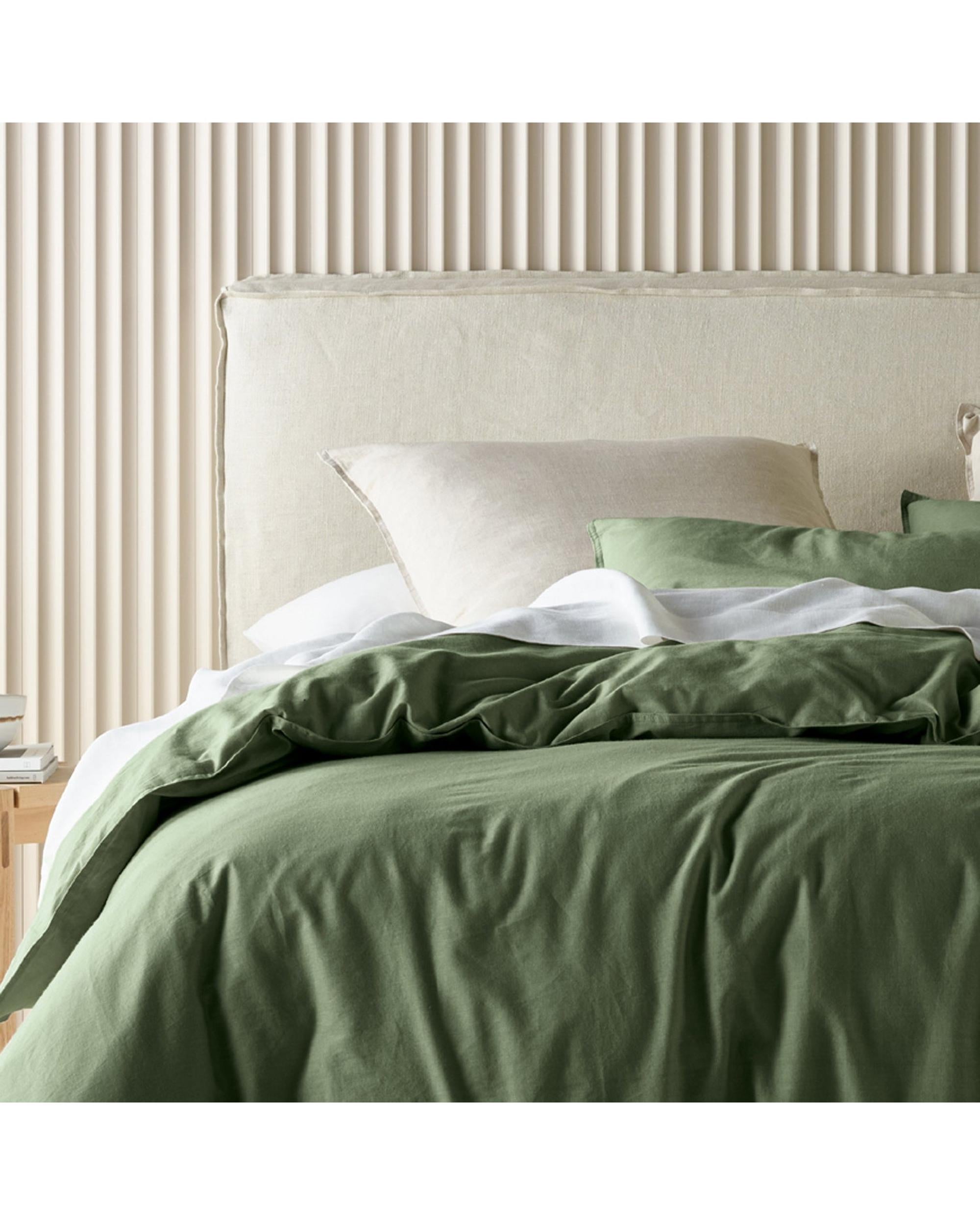 Bianca Bedding Acacia Olive Quilt Cover Set Bianca Bedding