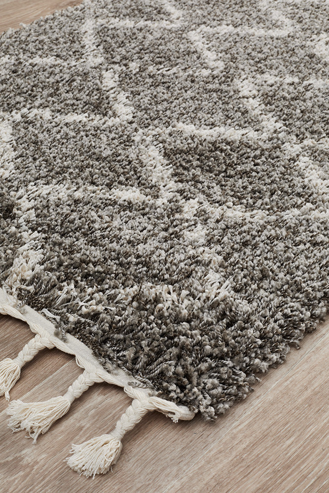 Saffron 11 Grey Runner Rug Rug Culture