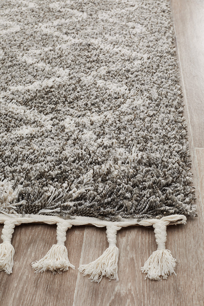 Saffron 11 Grey Runner Rug Rug Culture