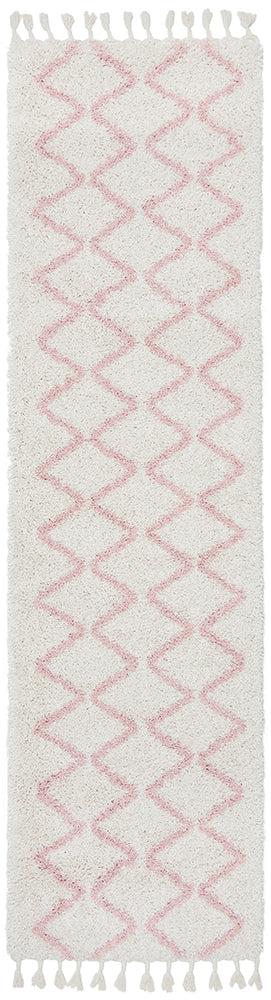 Saffron 11 Pink Runner Rug Rug Culture