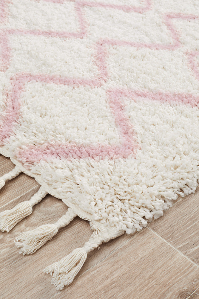 Saffron 11 Pink Runner Rug Rug Culture