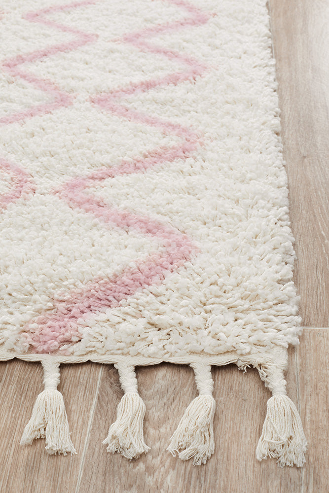 Saffron 11 Pink Runner Rug Rug Culture