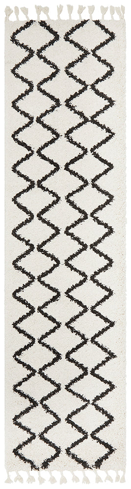 Saffron 11 White Runner Rug Rug Culture