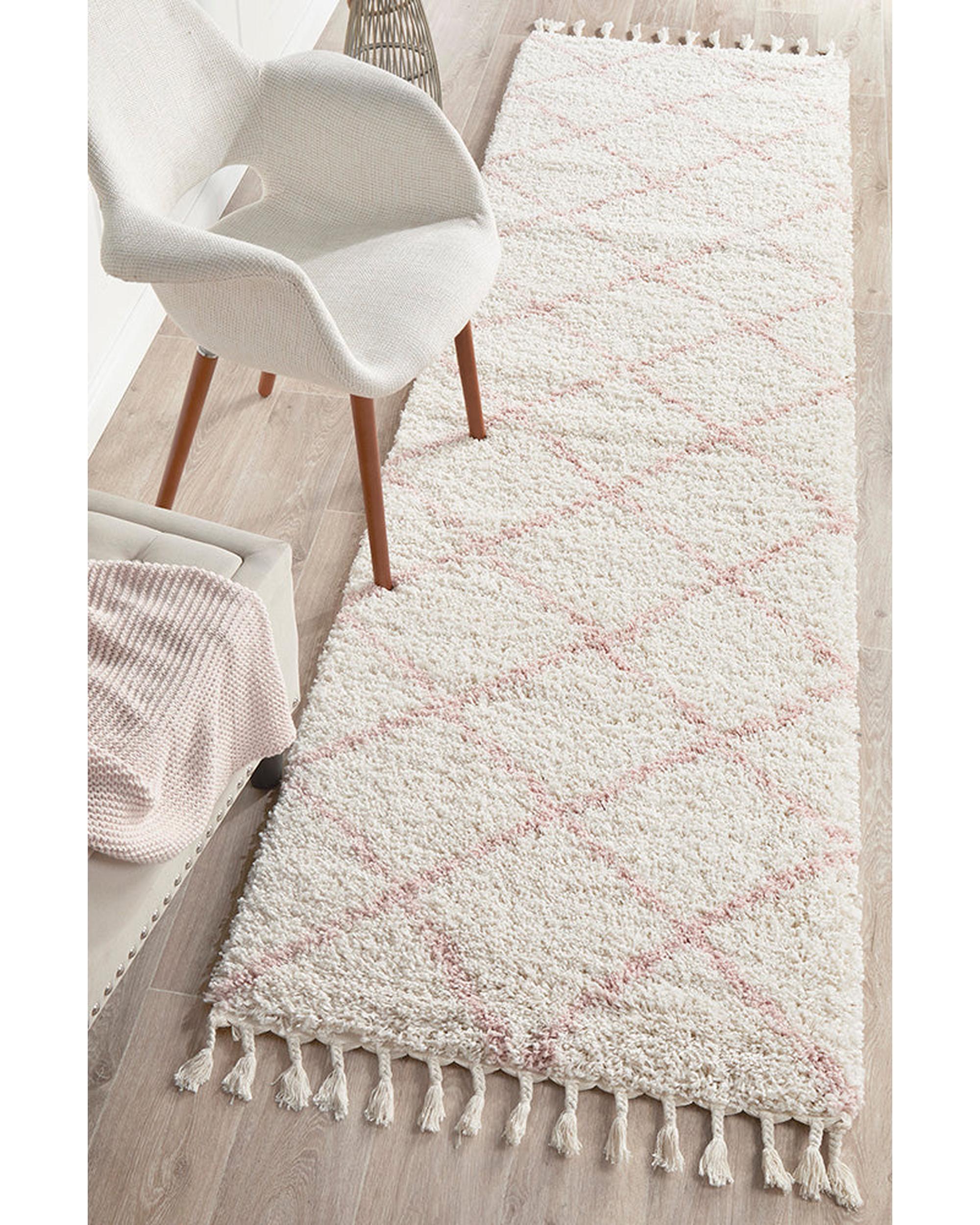 Saffron 22 Pink Runner Rug Rug Culture