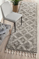 Saffron 33 Grey Runner Rug Rug Culture