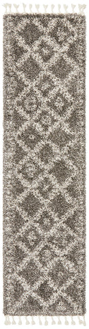 Saffron 33 Grey Runner Rug Rug Culture