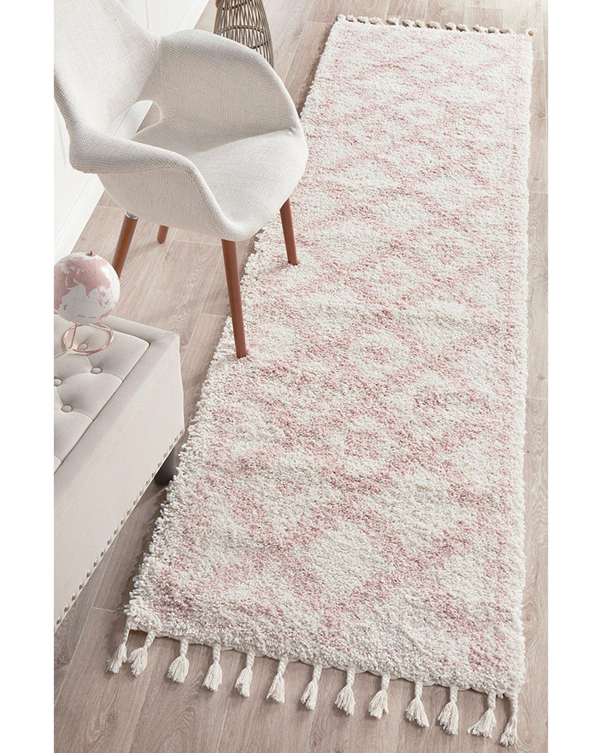 Saffron 33 Pink Runner Rug Rug Culture