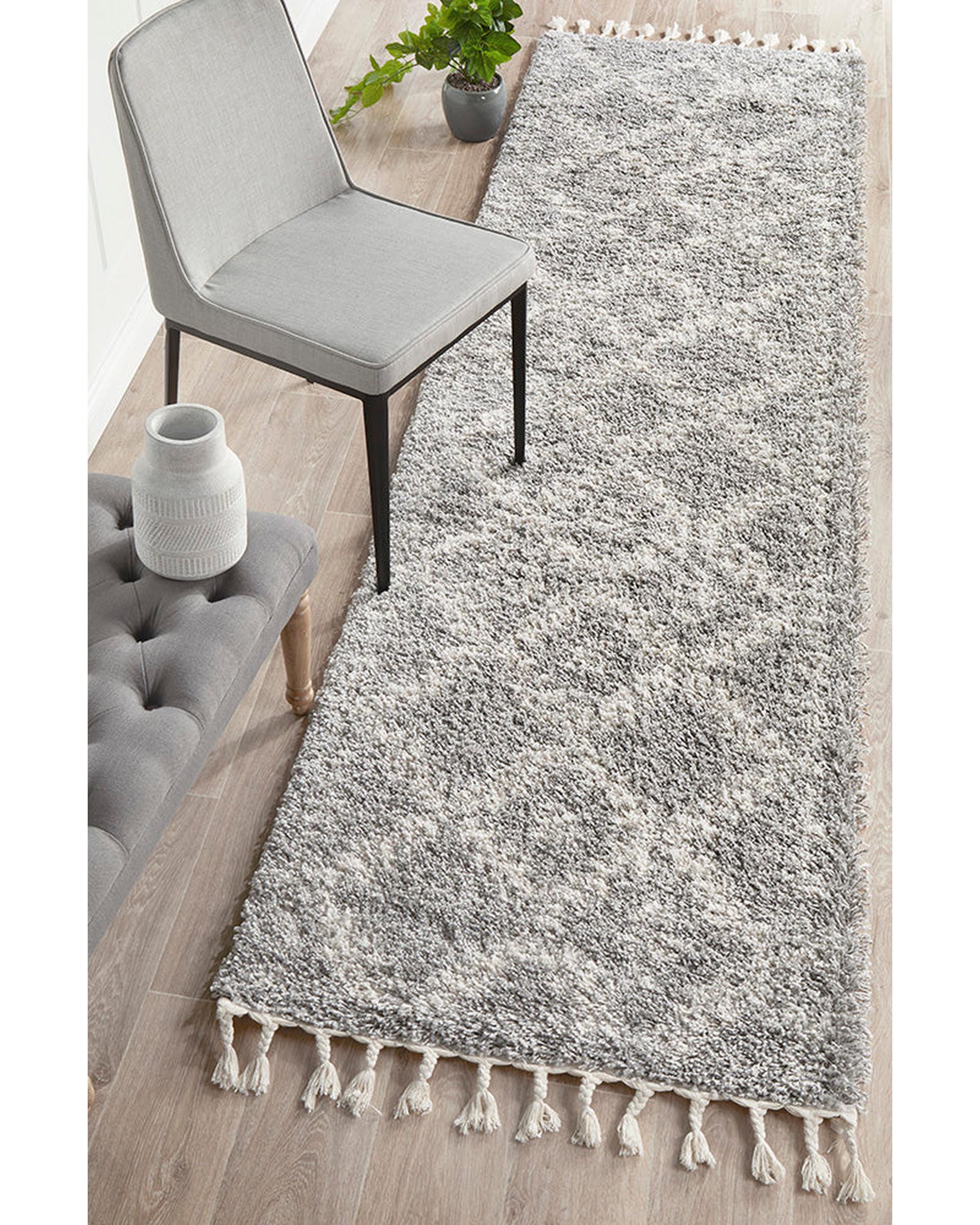 Saffron 33 Silver Runner Rug Rug Culture