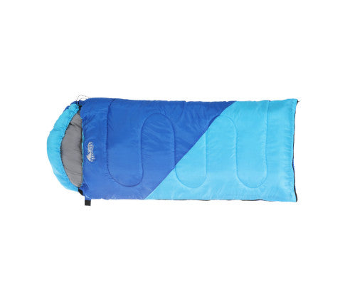 Sleeping Bag Bags Kids 172cm Camping Hiking Thermal Blue Weisshorn