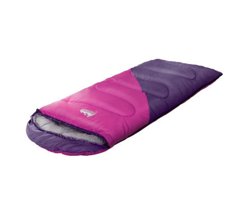 Sleeping Bag Bags Kid 172cm Camping Hiking Thermal Pink Weisshorn
