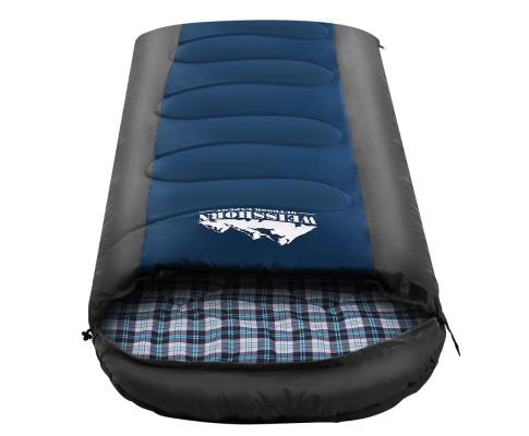 Sleeping Bag Bags Single Camping Hiking -20°C to 10°C Tent Winter Thermal Navy Weisshorn
