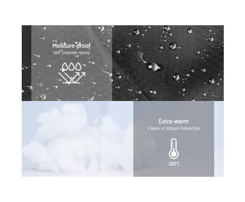 Sleeping Bag Bags Single Camping Hiking -20°C to 10°C Tent Winter Thermal Navy Weisshorn