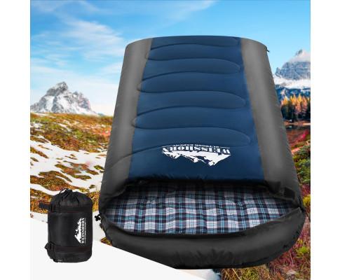 Sleeping Bag Bags Single Camping Hiking -20°C to 10°C Tent Winter Thermal Navy Weisshorn