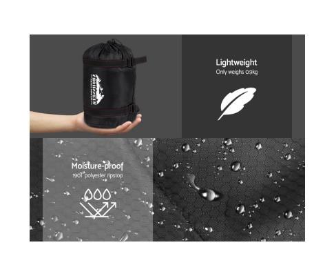 Sleeping Bag Single Camping Hiking Winter Thermal Grey Weisshorn