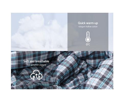 Sleeping Bag Single Camping Hiking Winter Thermal Grey Weisshorn