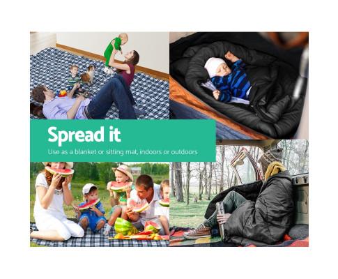 Sleeping Bag Single Camping Hiking Winter Thermal Grey Weisshorn