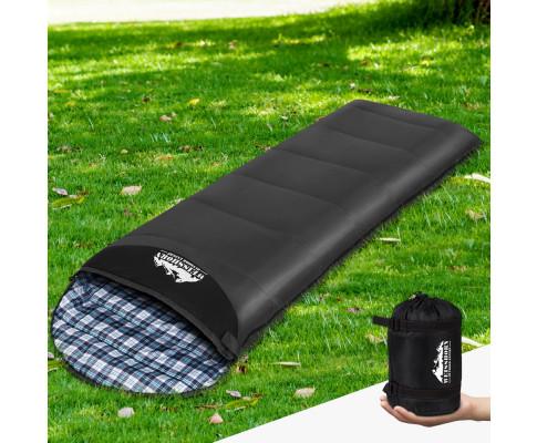 Sleeping Bag Single Camping Hiking Winter Thermal Grey Weisshorn