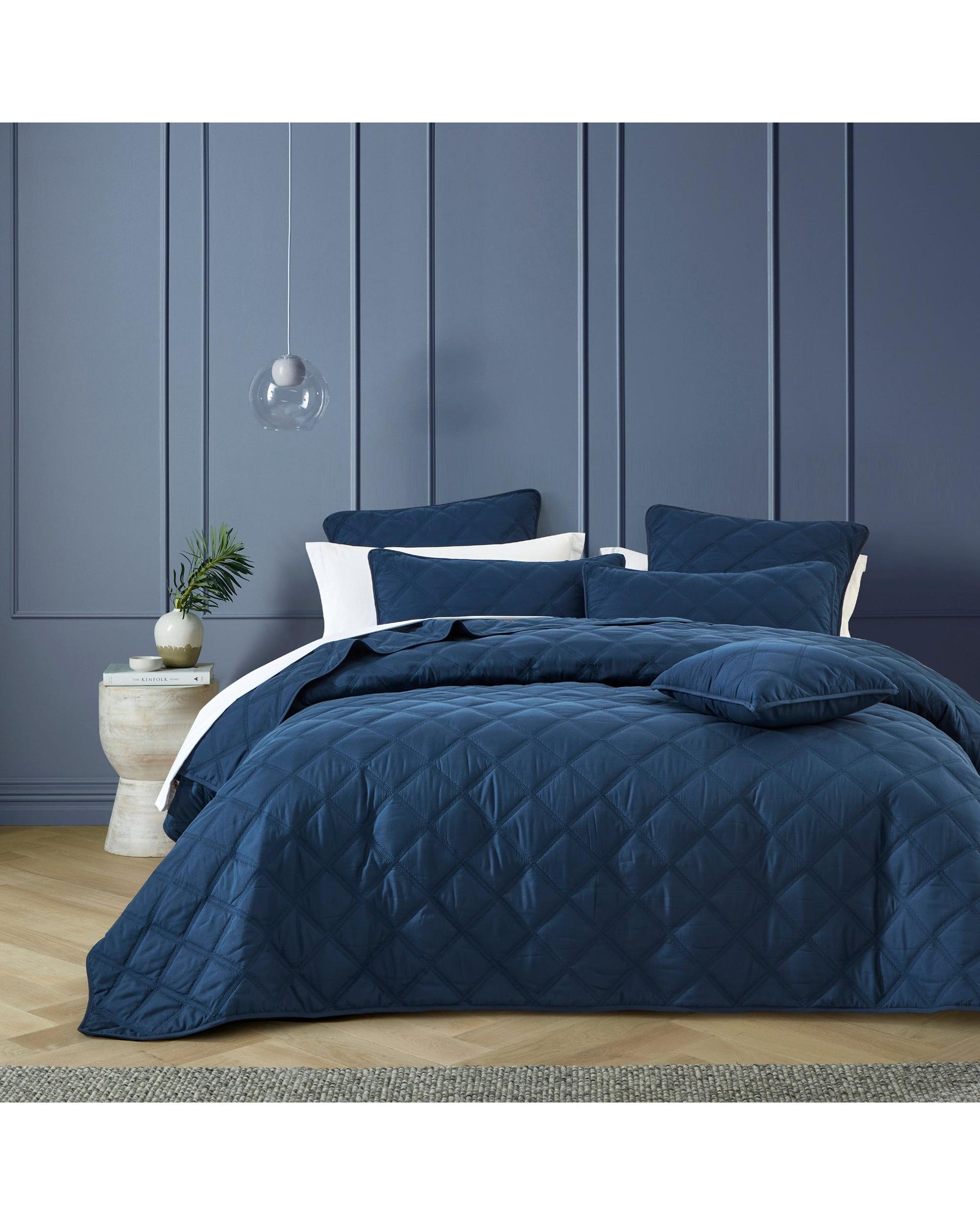 Bianca Bedding Barclay Navy Coverlet Set Bianca Bedding