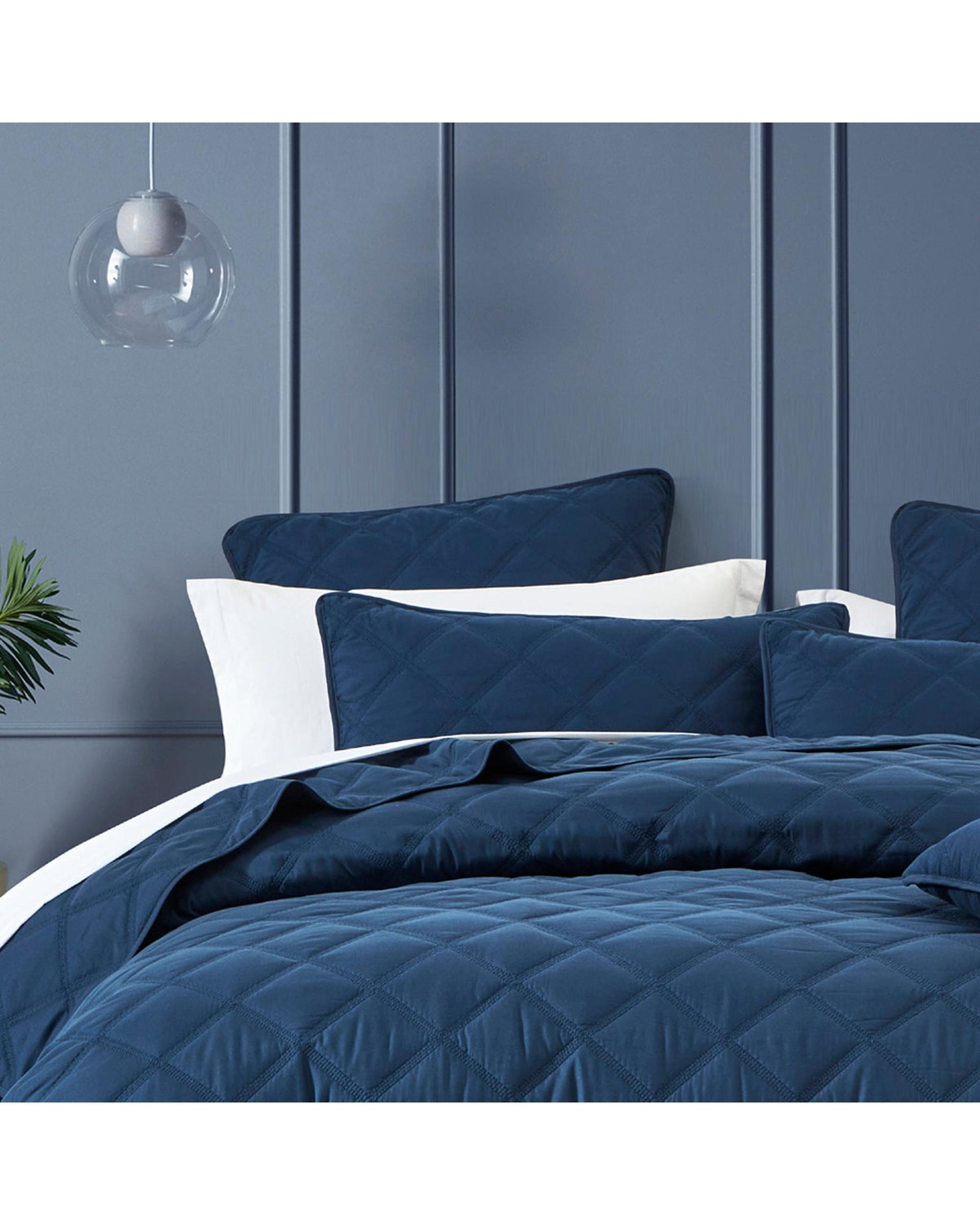 Bianca Bedding Barclay Navy Coverlet Set Bianca Bedding