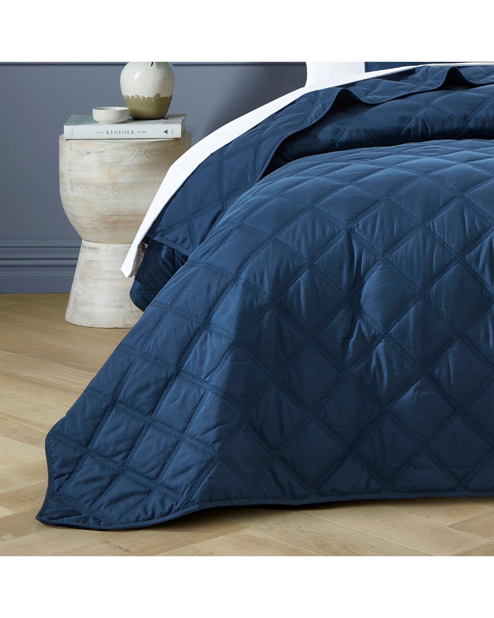 Bianca Bedding Barclay Navy Coverlet Set Bianca Bedding