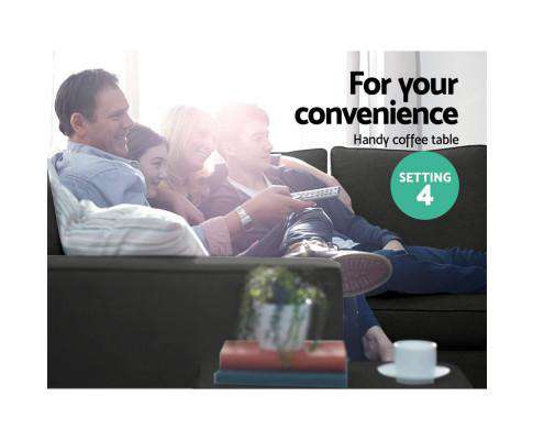 Sofa Lounge Set 4 Seater Modular Chaise Chair Couch Fabric Dark Grey Artiss