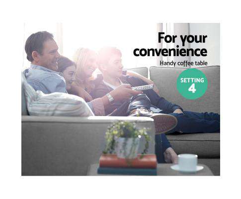 Sofa Lounge Set 4 Seater Modular Chaise Chair Suite Couch Fabric Grey Artiss