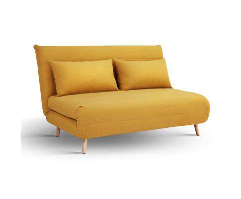 Sofa Bed Lounge Adjustable Seater Futon Couch Recliner Folding Linen Fabric Artiss