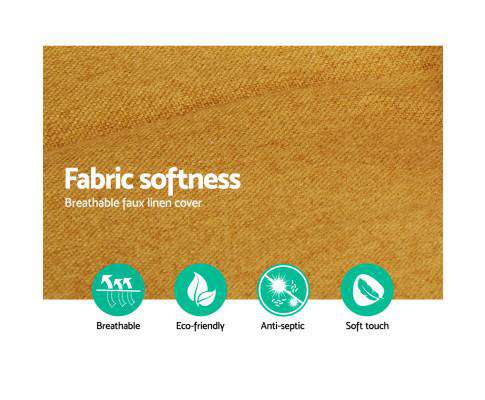 Sofa Bed Lounge Adjustable Seater Futon Couch Recliner Folding Linen Fabric Artiss