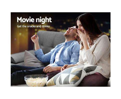 3 Seater Fabric Sofa Bed - Grey Artiss