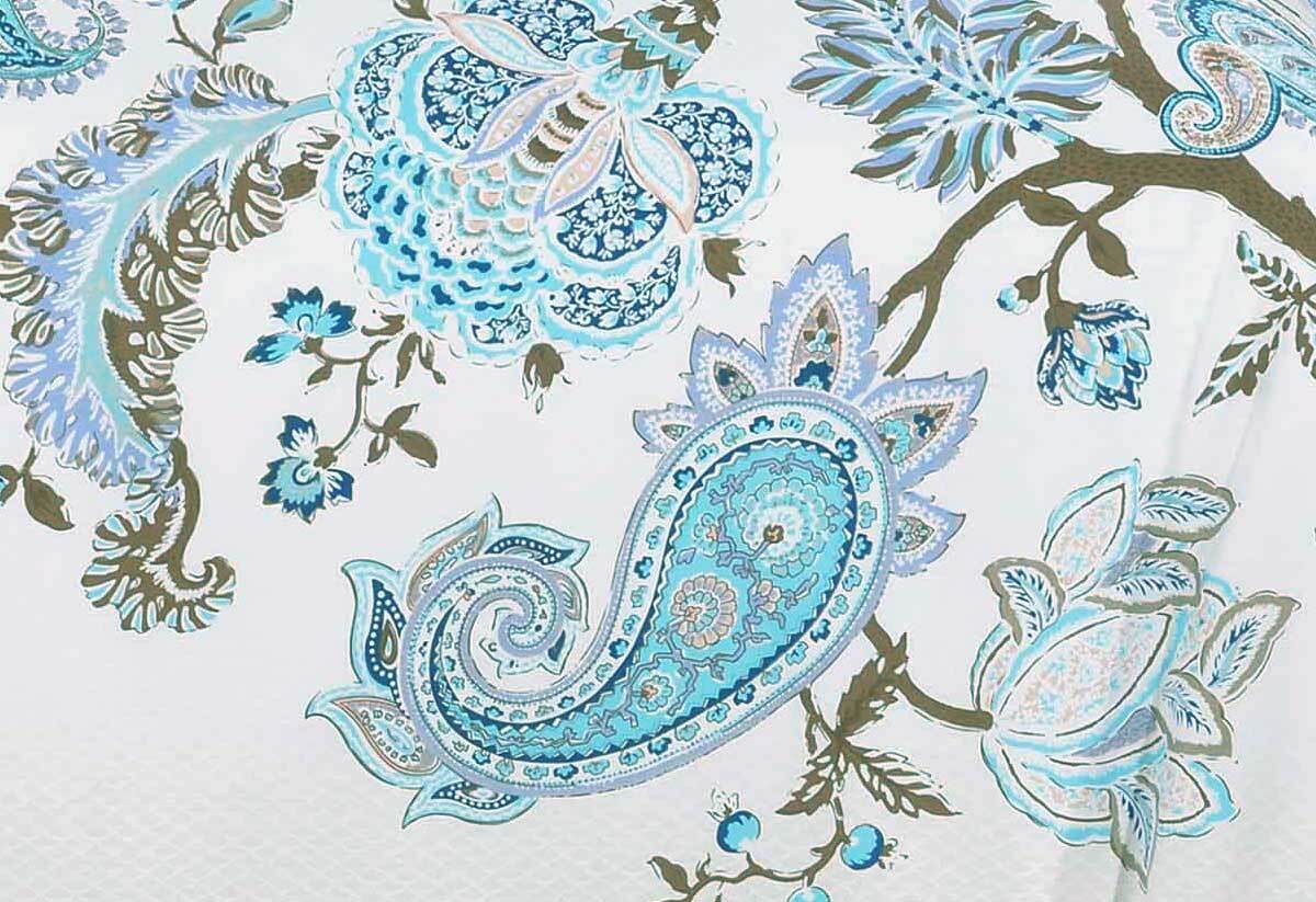 Luxton Blue Paisley Cotton Quilt Cover Set Luxton