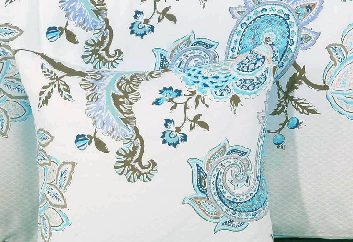 Luxton Blue Paisley Cotton Quilt Cover Set Luxton