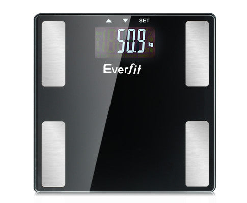 Bathroom Scales Digital Body Fat Scale 180KG Electronic Monitor BMI CAL Big Bedding Australia