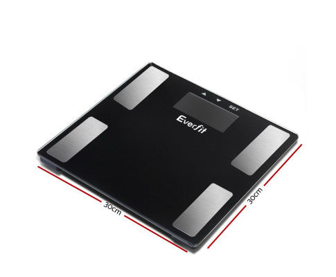 Bathroom Scales Digital Body Fat Scale 180KG Electronic Monitor BMI CAL Big Bedding Australia