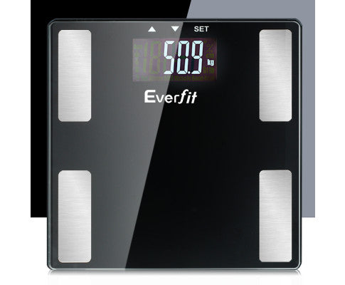 Bathroom Scales Digital Body Fat Scale 180KG Electronic Monitor BMI CAL Big Bedding Australia