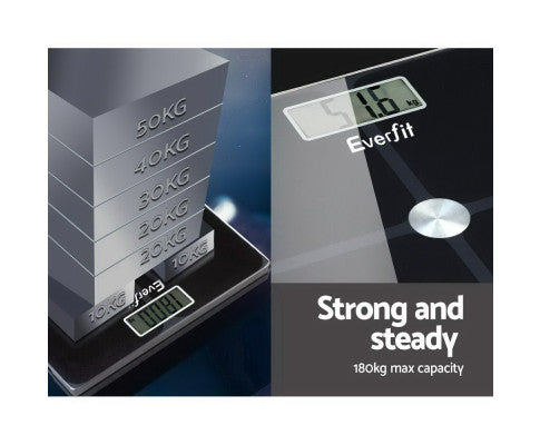 Bathroom Scales Digital Weighing Scale 180KG Electronic Monitor Tracker Big Bedding Australia