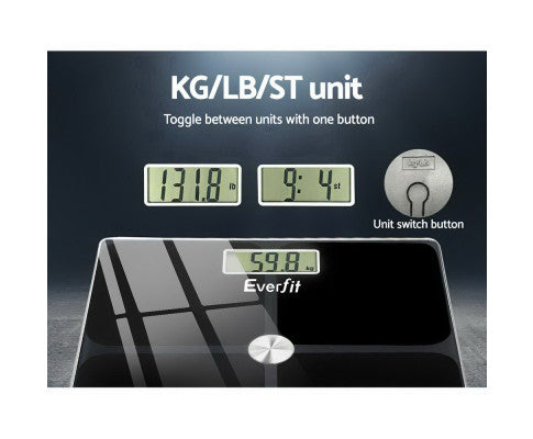 Bathroom Scales Digital Weighing Scale 180KG Electronic Monitor Tracker Big Bedding Australia