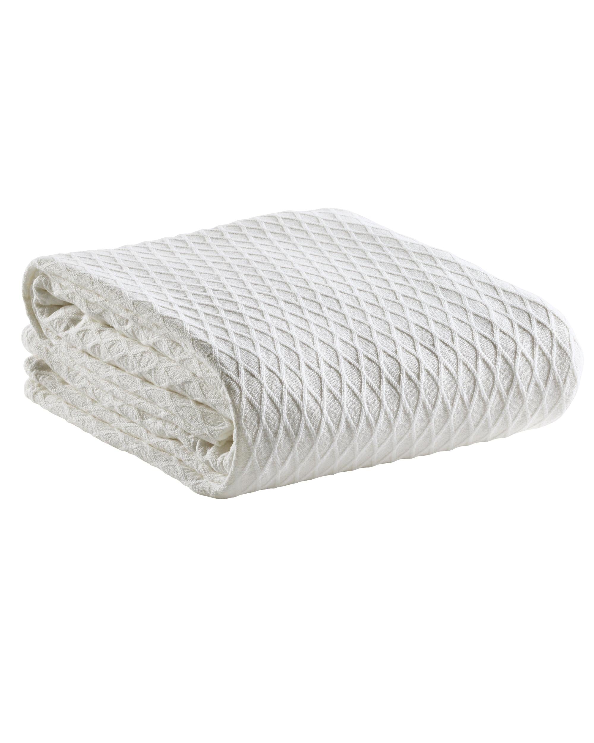 Bianca GOSFORD COTTON BLANKET WHITE Bianca Bedding