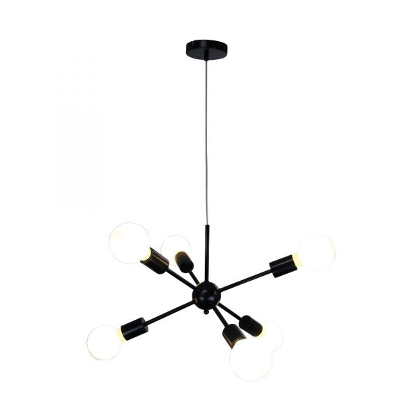 SPUTNIK.6 6-light Groovy Satellite Pendant Oriel Lighting