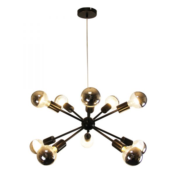 SPUTNIK.10 10-light Groovy Satellite Pendant Oriel Lighting