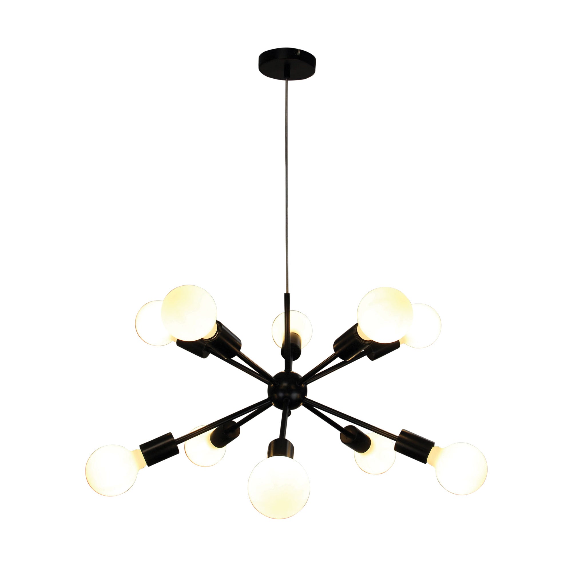 SPUTNIK.10 10-light Groovy Satellite Pendant Oriel Lighting