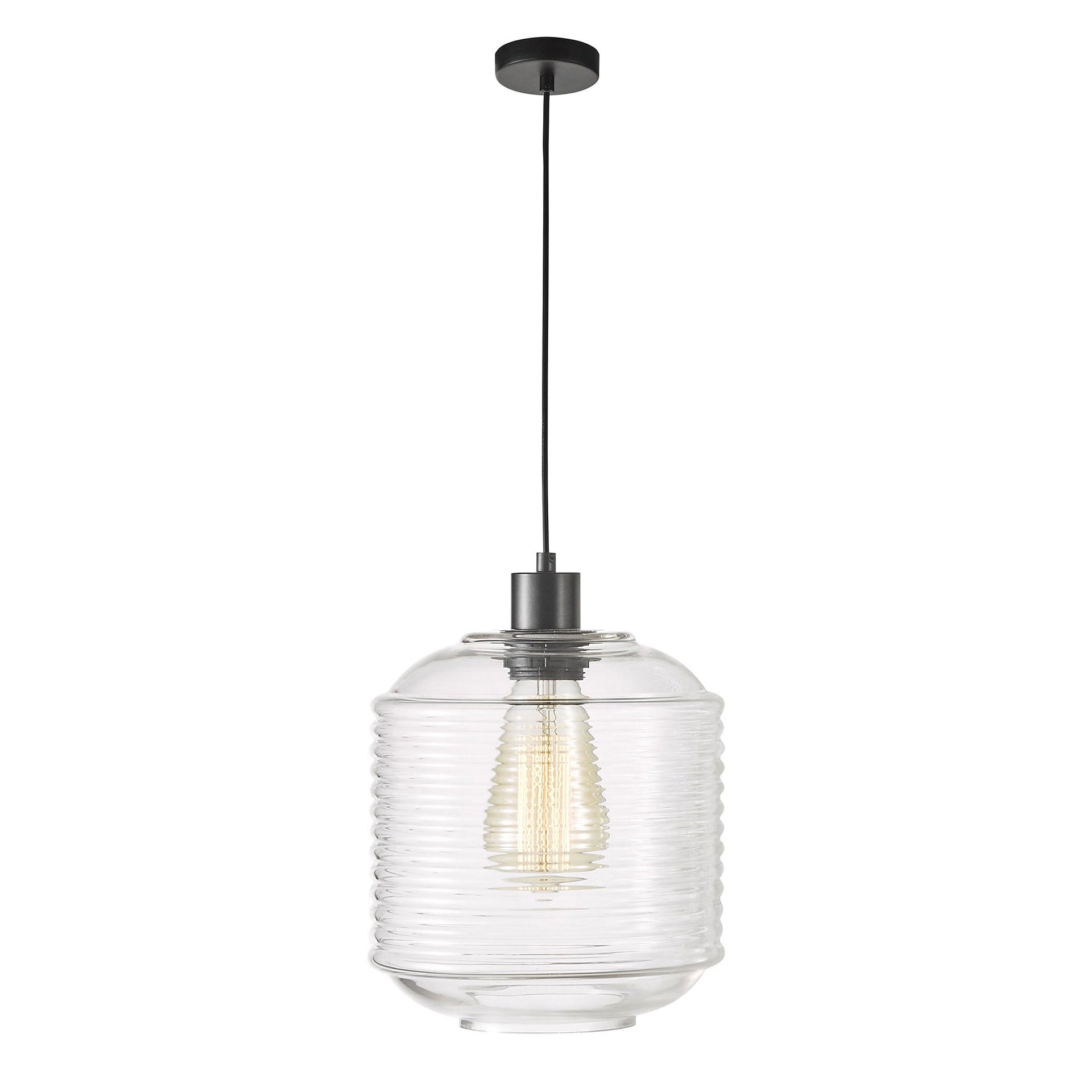 MARCONI.25 Single Clear Glass Pendant Oriel Lighting