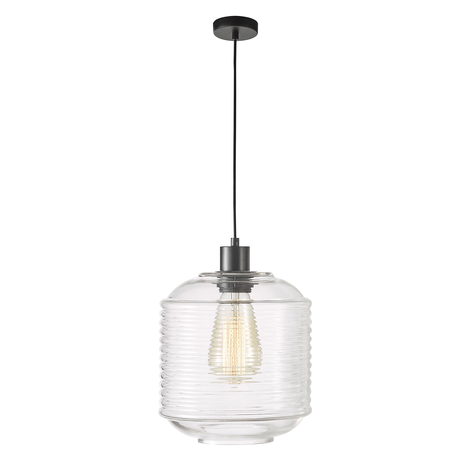 MARCONI.25 Single Clear Glass Pendant Oriel Lighting
